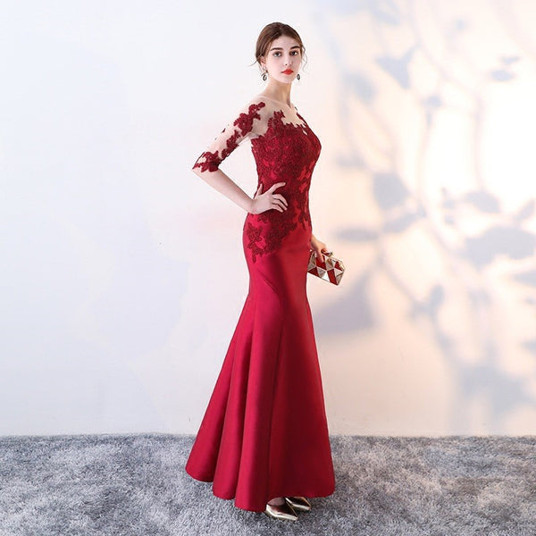 Vestido de noche 2025 NUEVA LLAME Vestido de sirena de banquete para tostadas nupciales