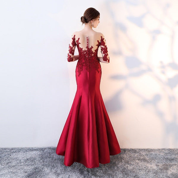Vestido de noche 2025 NUEVA LLAME Vestido de sirena de banquete para tostadas nupciales