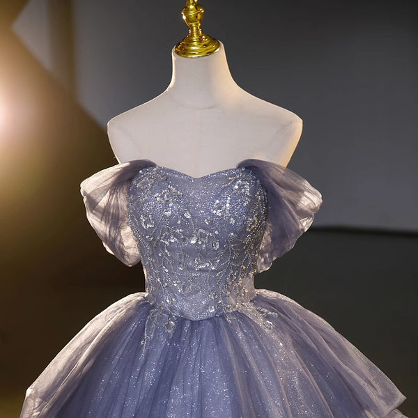 Französisches Abendkleid 2025 Neuankömmling Puffkleid für Soloauftritte