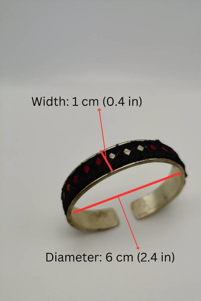 Pulsera de mosaico de patrón de patrón de diamantes exquisito