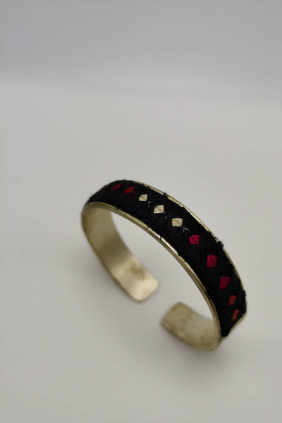 Pulsera de mosaico de patrón de patrón de diamantes exquisito