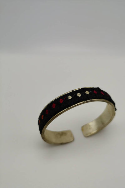 Pulsera de mosaico de patrón de patrón de diamantes exquisito