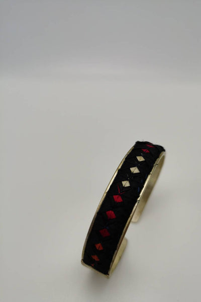 Pulsera de mosaico de patrón de patrón de diamantes exquisito