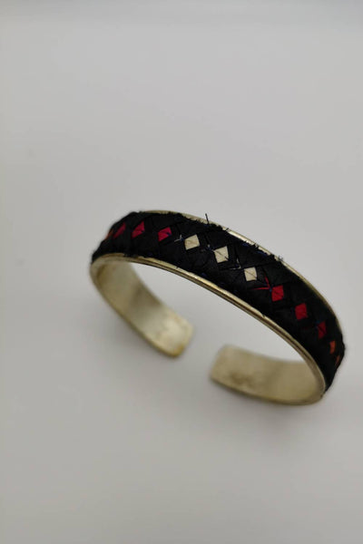 Pulsera de mosaico de patrón de patrón de diamantes exquisito