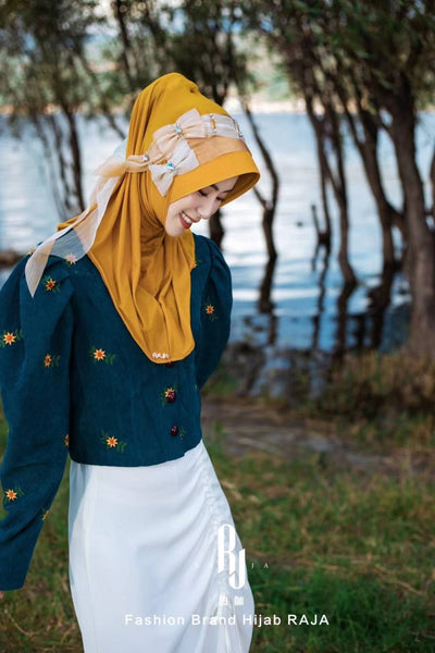 Irsa-Gold encantador amor nudo chifón hijab gorra