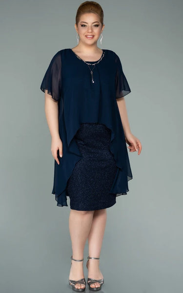 Vestido de la madre del tizón de la altura del cuello de cuello de cuello