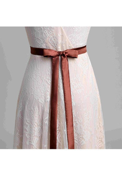 Vestido de novia de manga corta de una tapa de playa