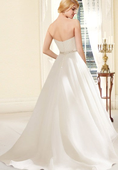 Vestido de boda de altura a la línea de amor a la línea A
