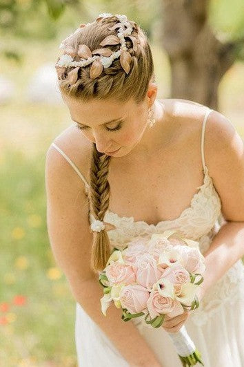 Vestido Weddig Weddig de encaje de gasa con rodantes de flores