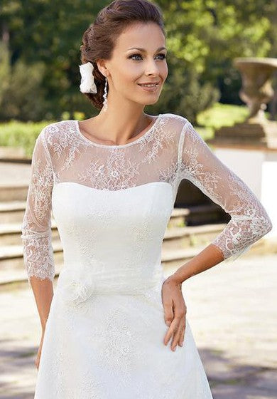Vestido de lentejuelas de encaje con cremallera de flores cortas en línea A