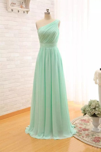 Bodenlanges, ärmelloses A-Linien-Brautjungfernkleid aus Chiffon mit Herzausschnitt und Reißverschluss auf der Rückseite