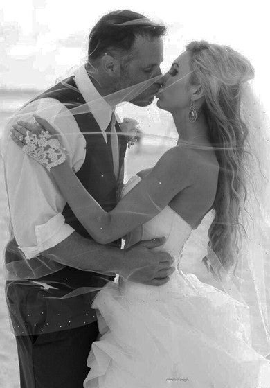 Vestido de organza de alto corazón con volantes con volantes