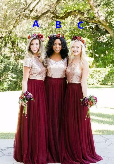 Halter Neck Sleeveless Floor-length Tulle and Sequins A-Line Dress