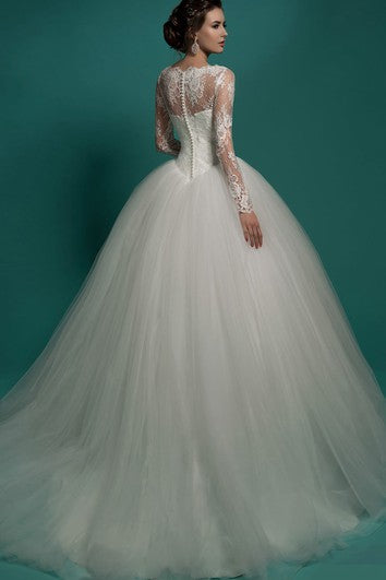 Vestido de tulhipleve con cremallera de cañón de joya de joya A-line con pliegues