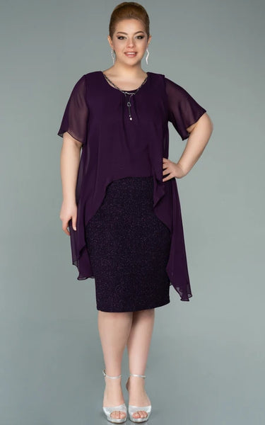Vestido de la madre del tizón de la altura del cuello de cuello de cuello