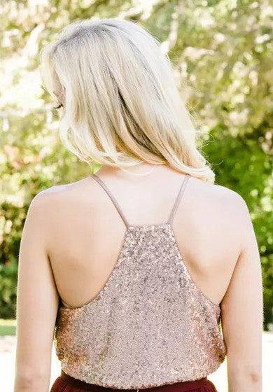 Halter Neck Sleeveless Floor-length Tulle and Sequins A-Line Dress