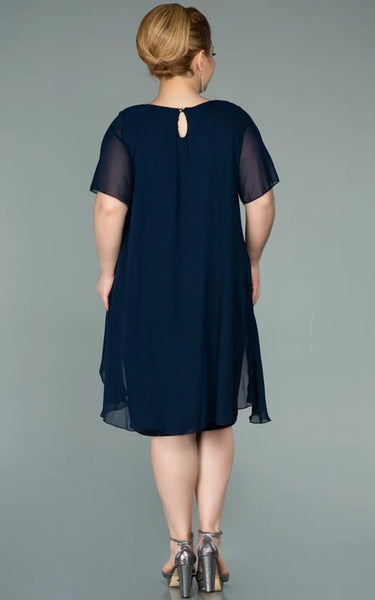Vestido de la madre del tizón de la altura del cuello de cuello de cuello
