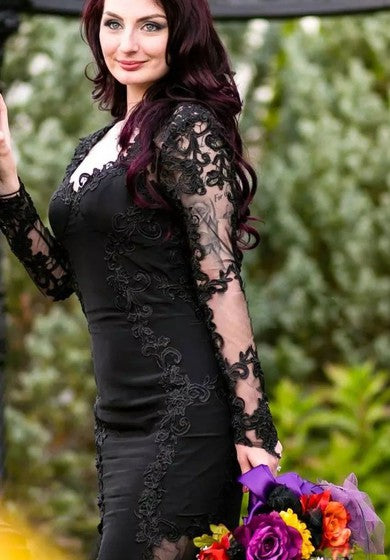 Vestido de camiseta de camiseta con cuello en v