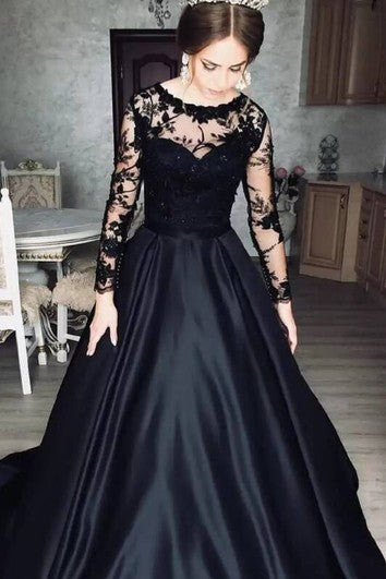 Vestido de baile de satén de manga larga de manga larga de manga larga hasta el suelo con Ruching