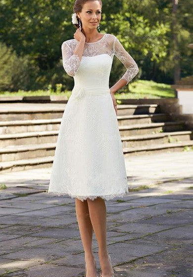 Vestido de lentejuelas de encaje con cremallera de flores cortas en línea A