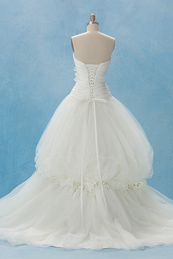 Vestido de línea A Long A Long sin tirantes con flores