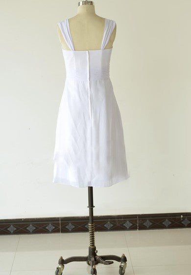 Vestido corto de gasa atada con pliegues