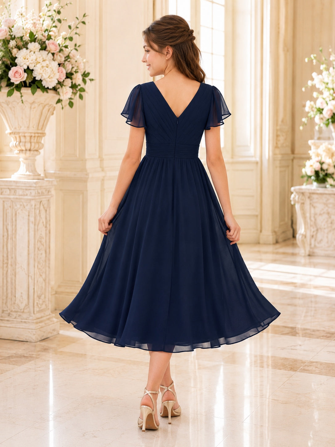 Dark Navy Junior Bridesmaid Dress