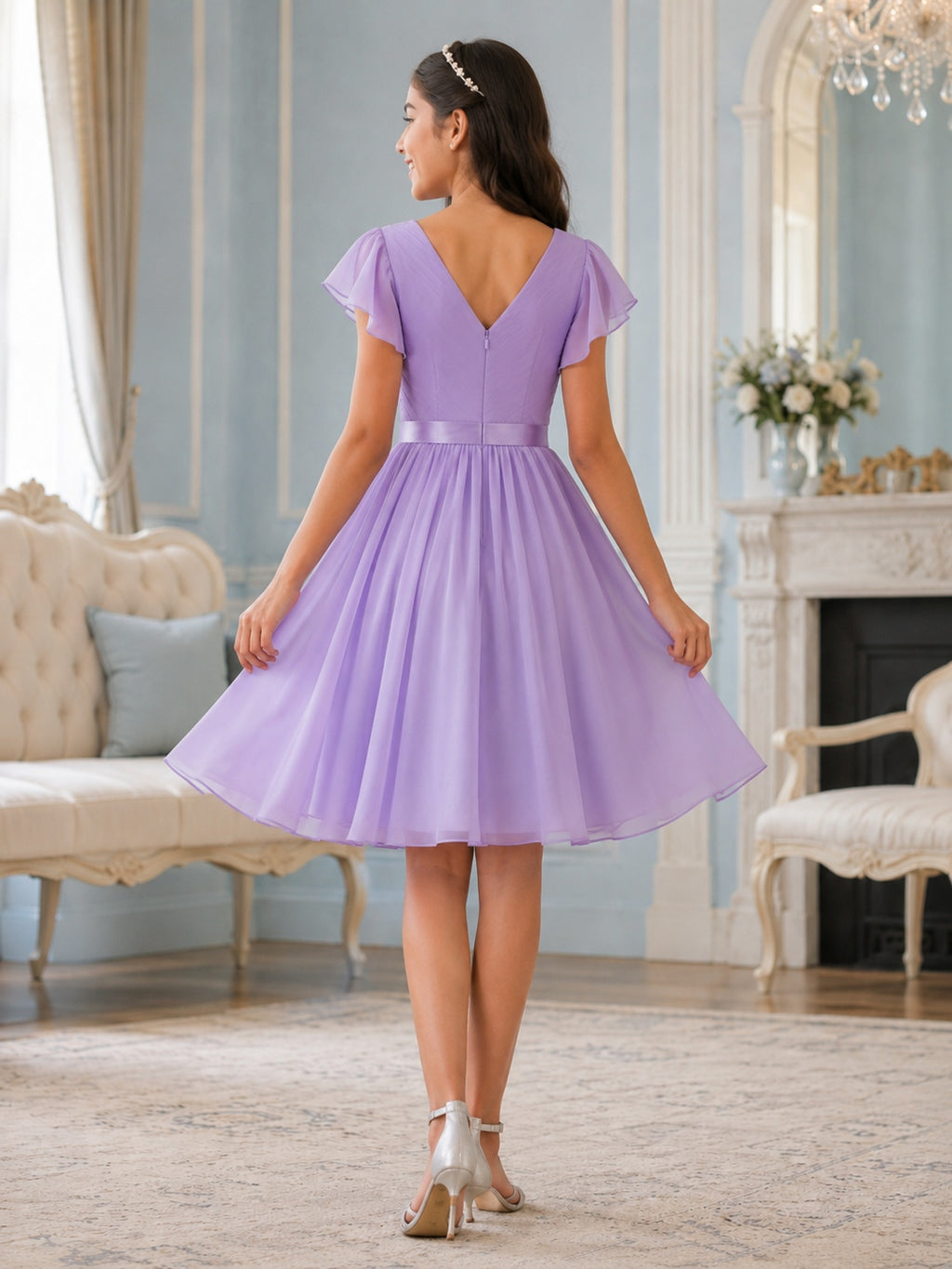 Lavender Junior Bridesmaid Dress