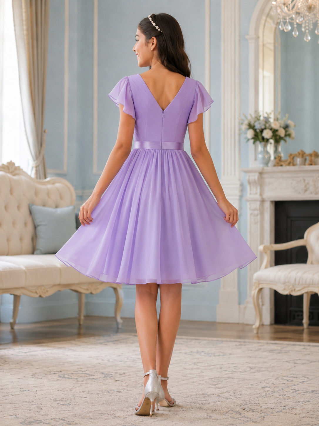 Lavender Junior Bridesmaid Dress