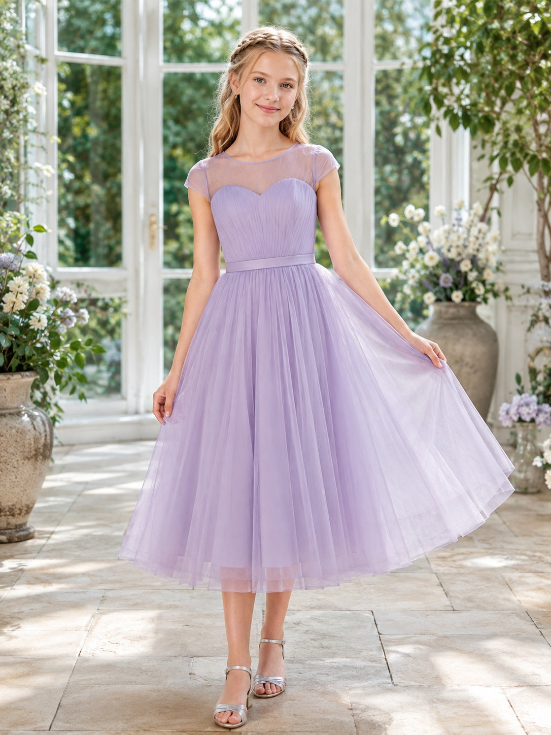 Lavender Junior Bridesmaid Dress