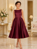 Burgundy Junior Bridesmaid Dress