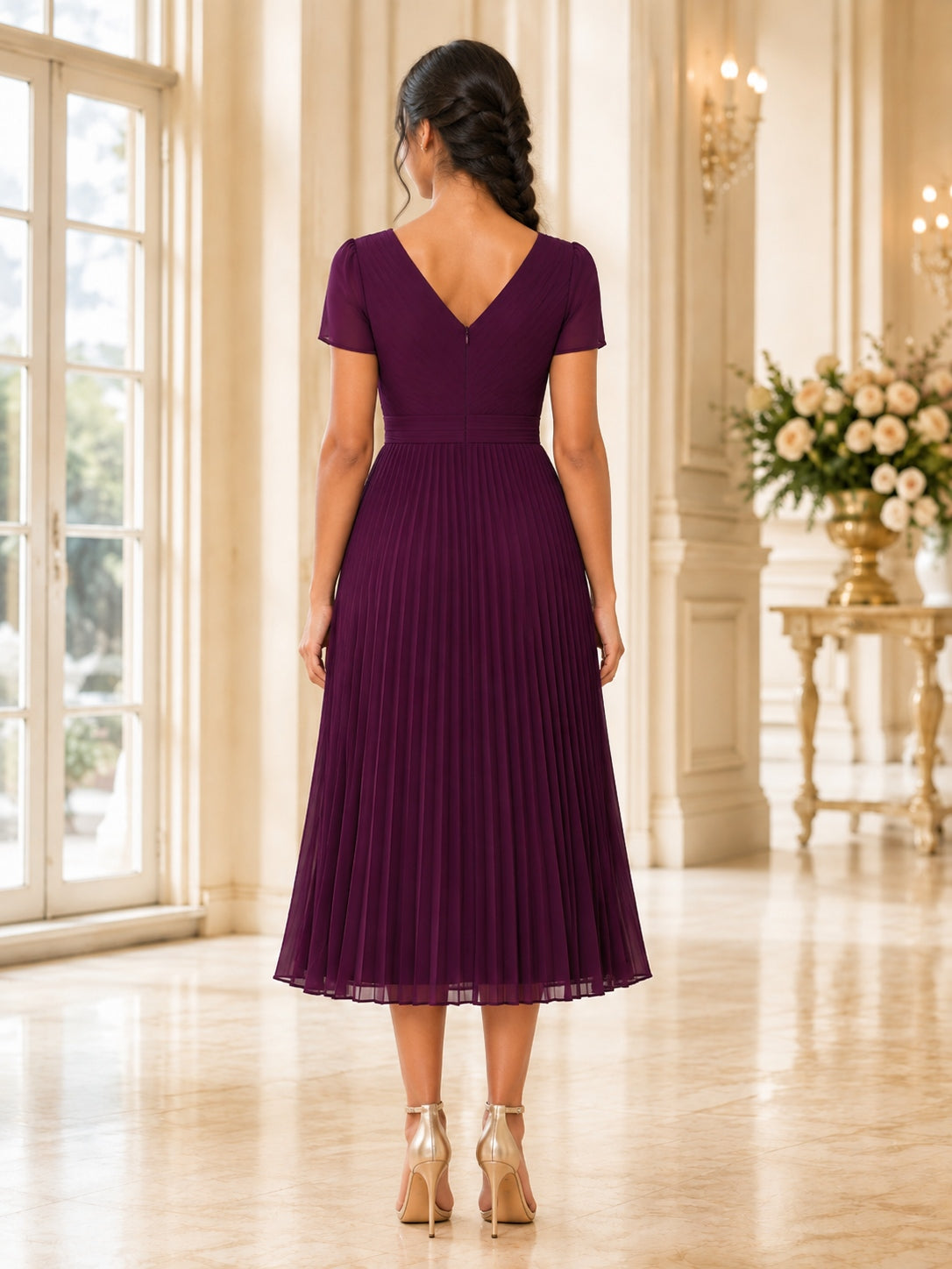 Plum Junior Bridesmaid Dress