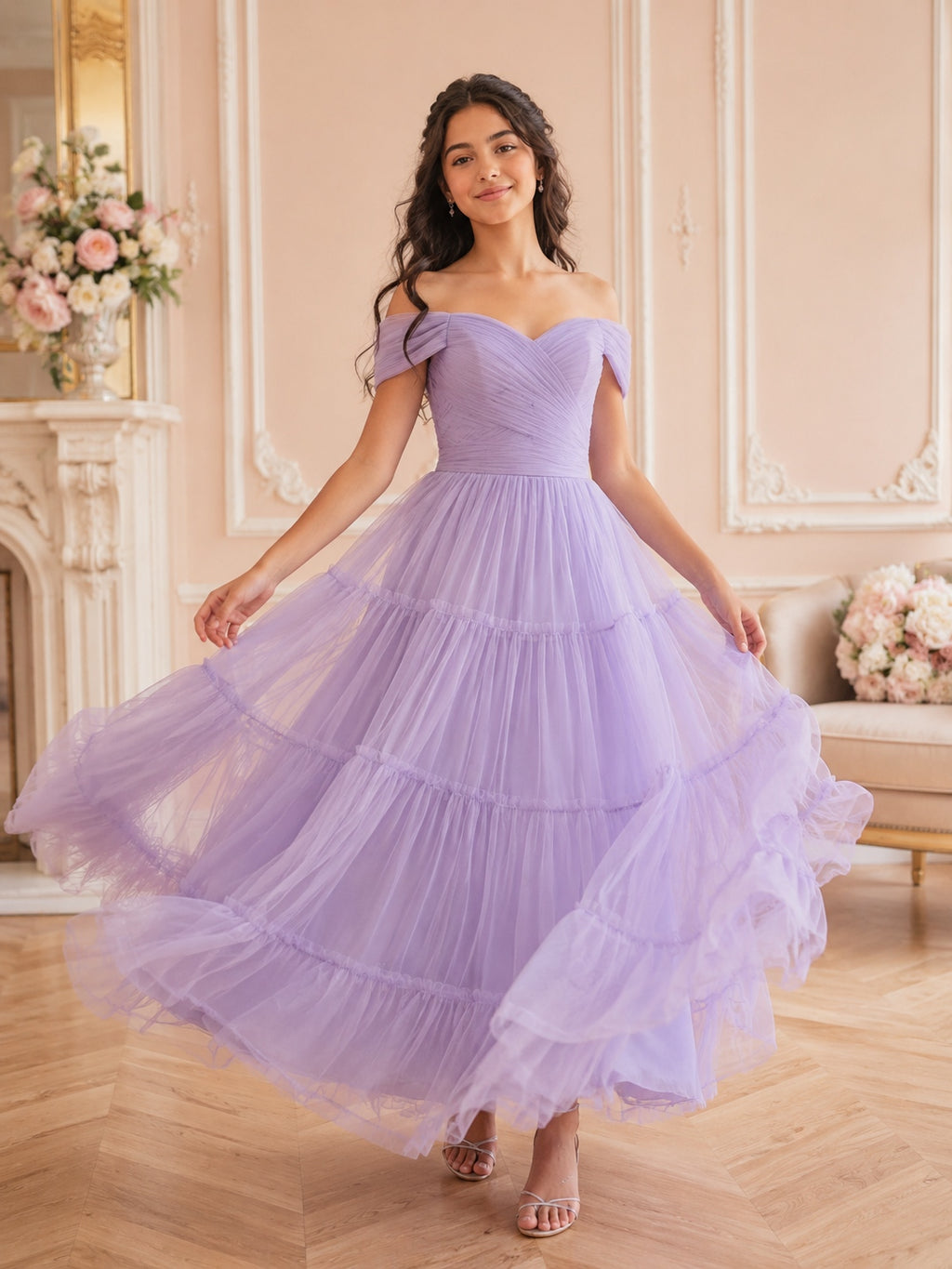 Lavender Junior Bridesmaid Dress