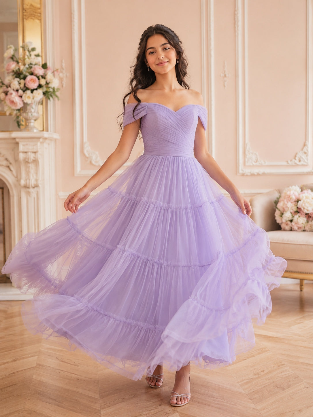 Lavender Junior Bridesmaid Dress