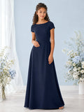 Dark Navy Junior Bridesmaid Dress