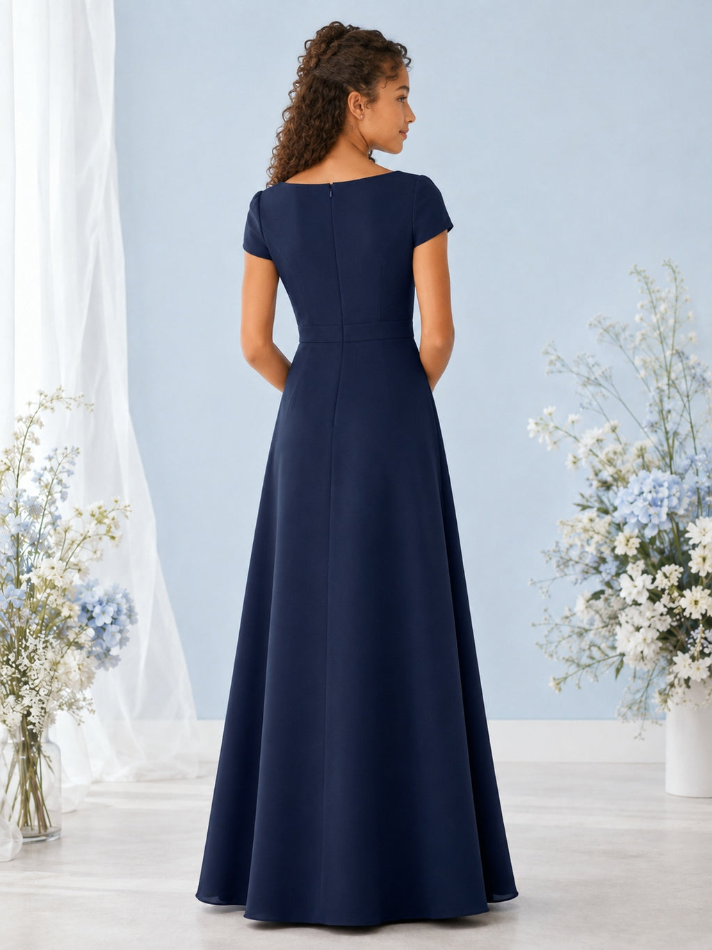 Dark Navy Junior Bridesmaid Dress