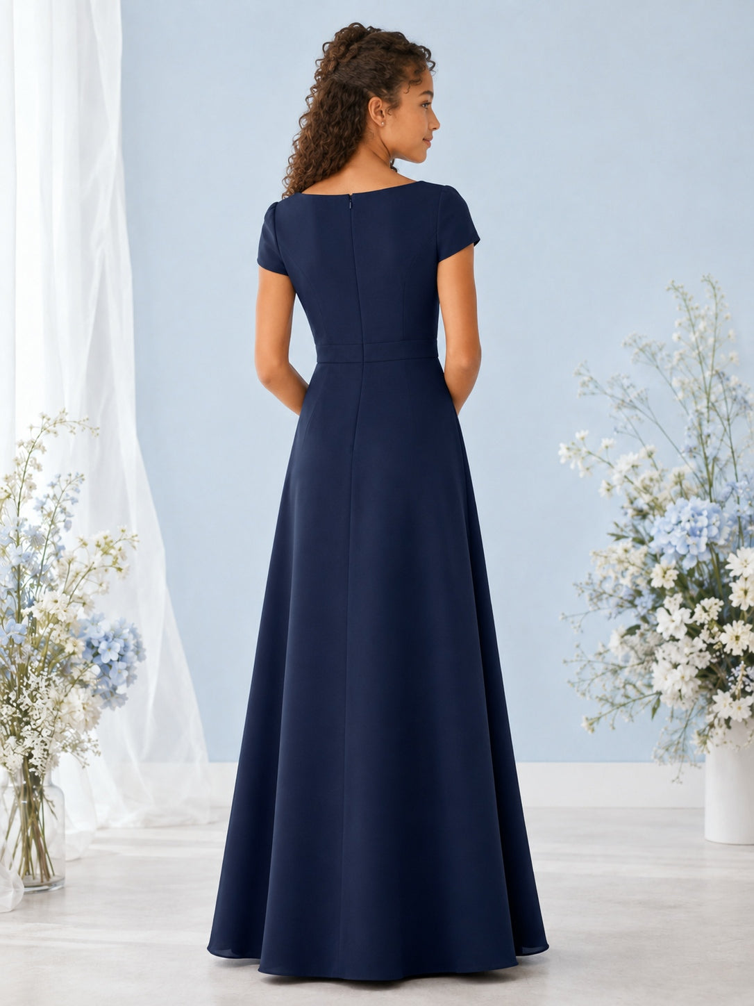 Dark Navy Junior Bridesmaid Dress