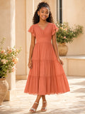 Coral Junior Bridesmaid Dress
