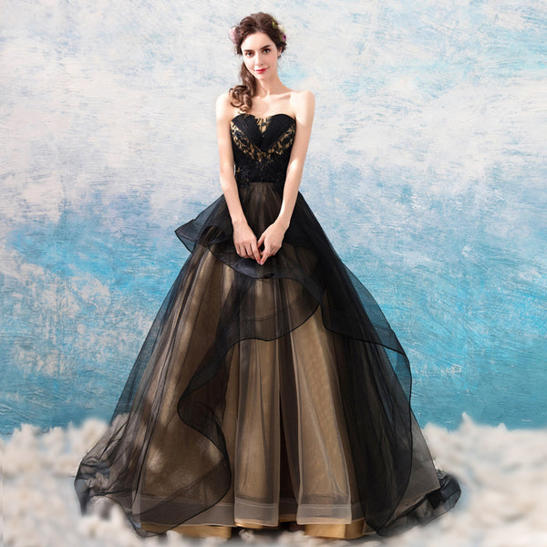 Elegante vestido de noche negro 2025 nueva llegada para la presentación de la etapa de fiesta de fin de año