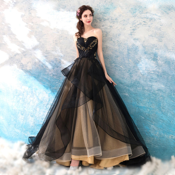 Elegante vestido de noche negro 2025 nueva llegada para la presentación de la etapa de fiesta de fin de año