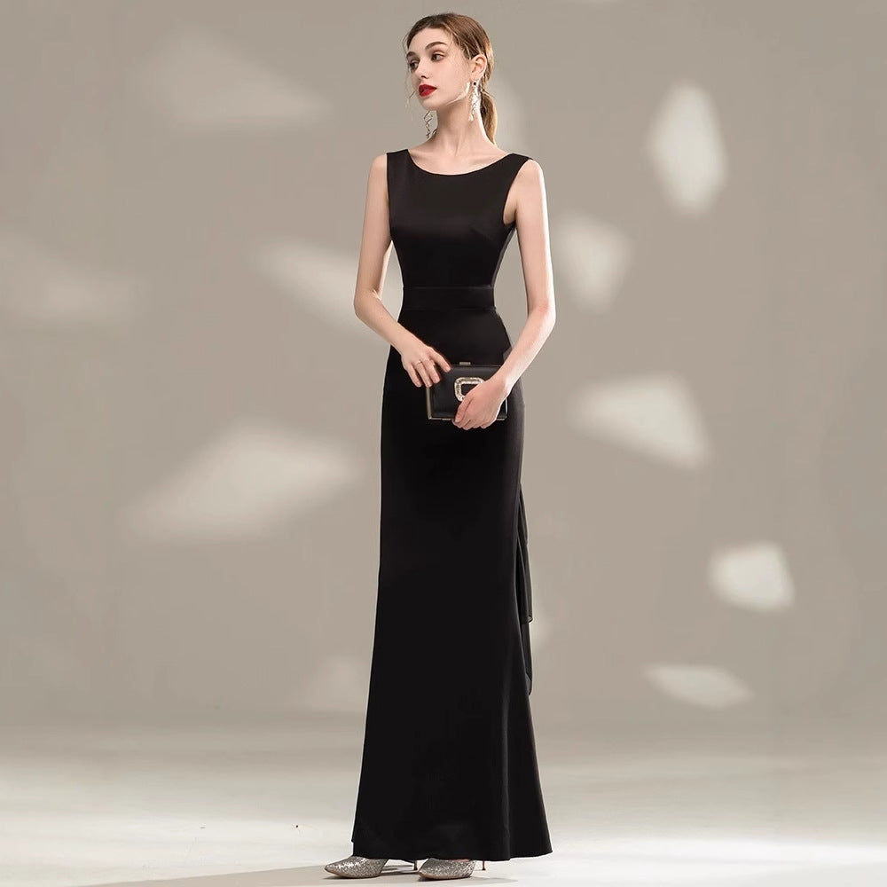 Černé večerní šaty Černá mořská panna – elegantní přiléhavé šaty pro sólová vystoupení a formální události (2025)