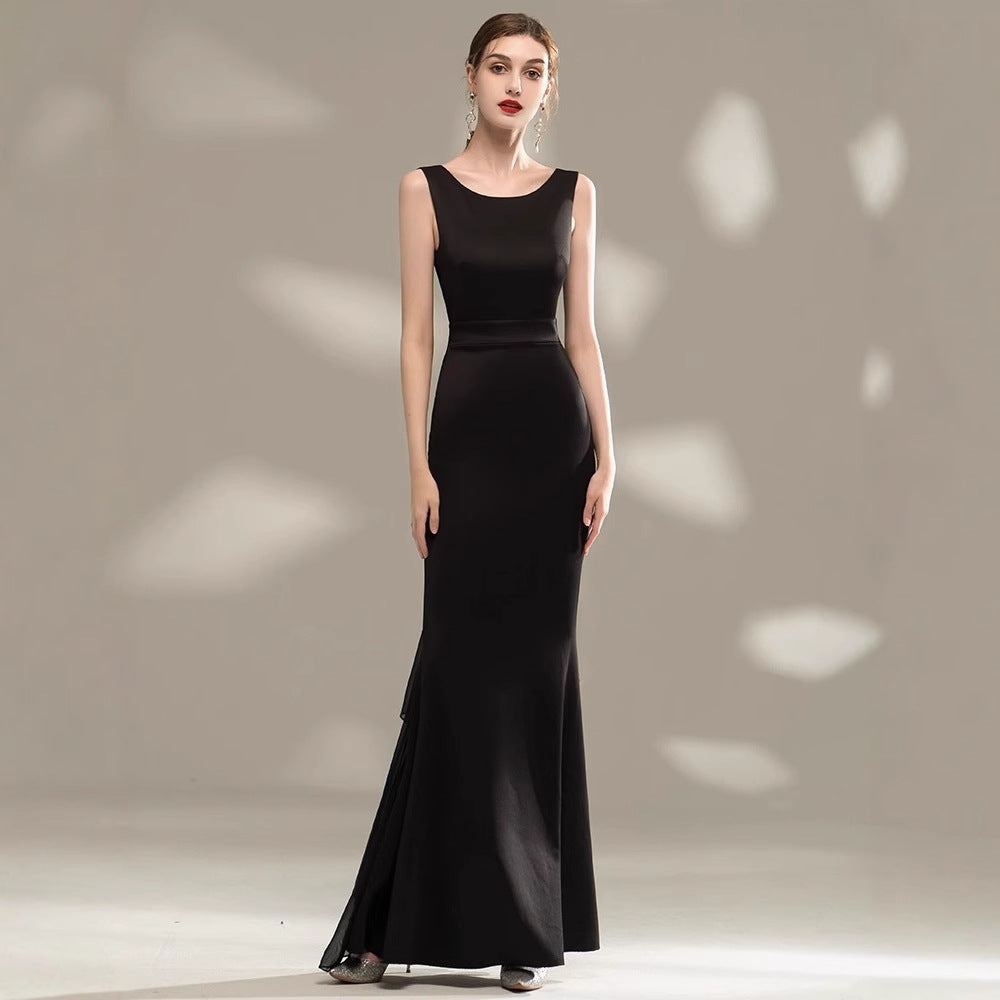 Černé večerní šaty Černá mořská panna – elegantní přiléhavé šaty pro sólová vystoupení a formální události (2025)