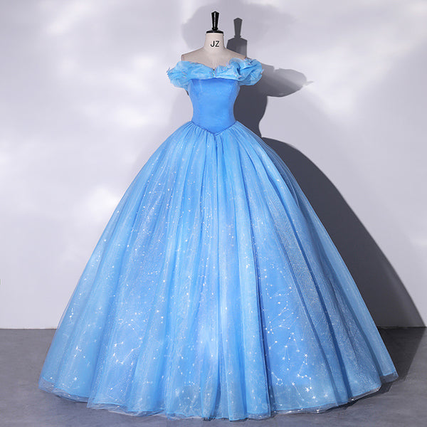 Blue Forest Princess Puff Dress – Ethereal Gown for Photoshoots or Coming-of-Age Celebrations