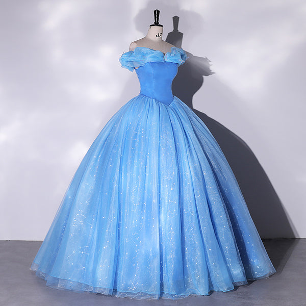Blue Forest Princess Puff Dress – Ethereal Gown for Photoshoots or Coming-of-Age Celebrations