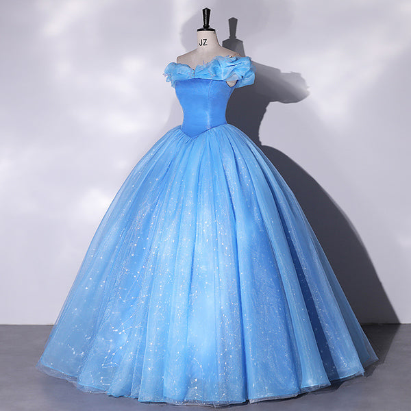 Blue Forest Princess Puff Dress – Ethereal Gown for Photoshoots or Coming-of-Age Celebrations