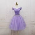 2025 Off-the-Shoulder Tulle A-line Homecoming Dress with Sequins