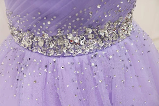 2025 Off-the-Shoulder Tulle A-line Homecoming Dress with Sequins