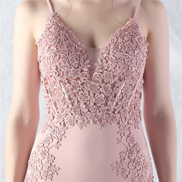 Elegant Off-the-Shoulder Evening Gown with Lace, Rhinestones, Corset Bodice, and Sweep Train