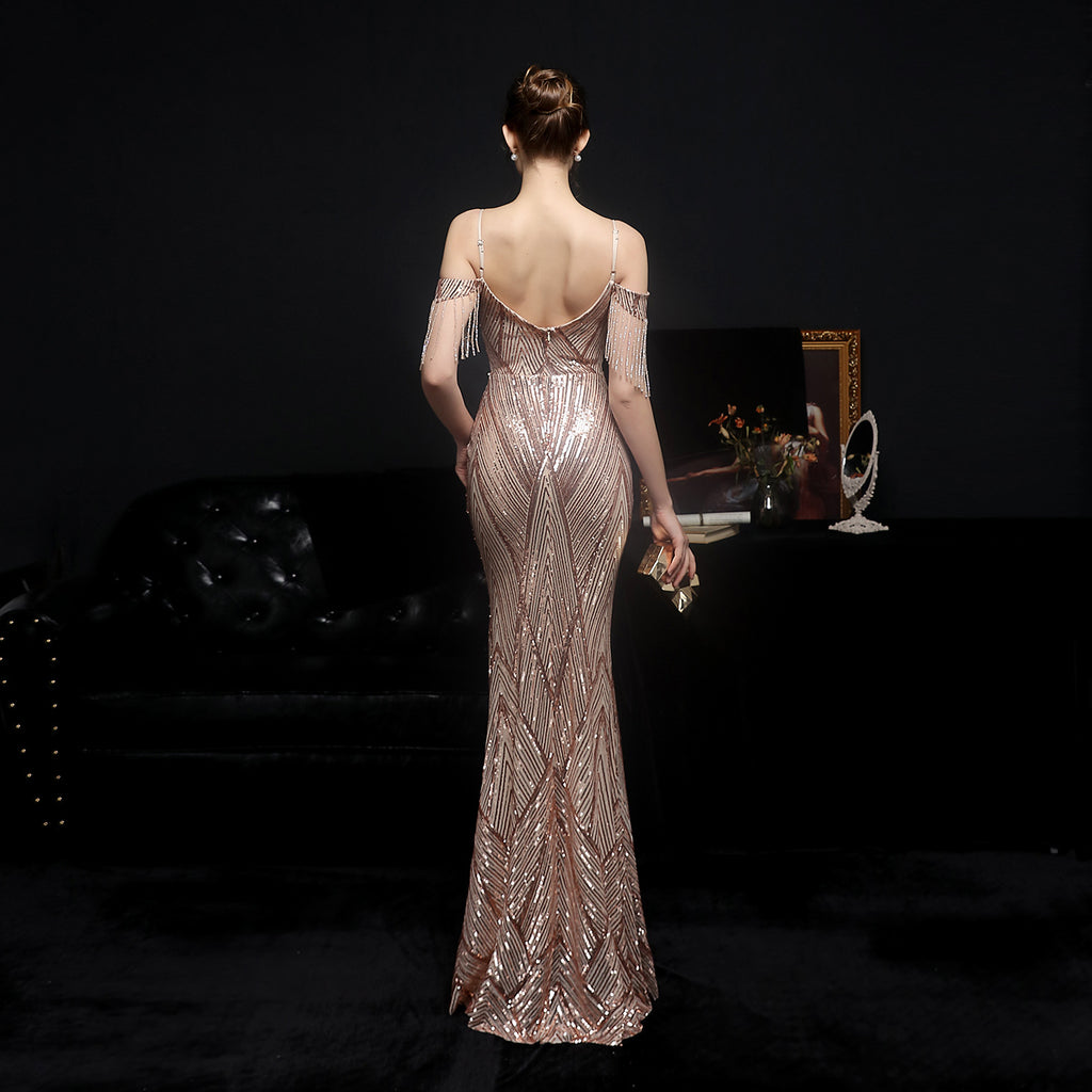 2021 Sequin Mermaid Evening Gown for Banquets & Galas