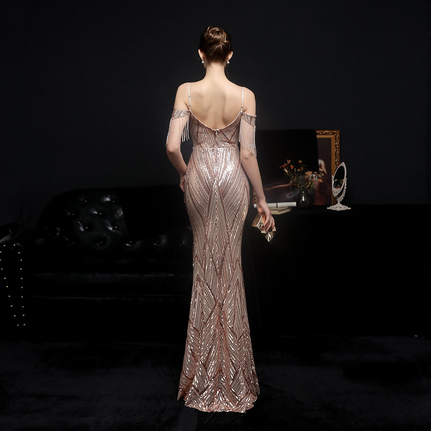 2021 Sequin Mermaid Evening Gown for Banquets & Galas